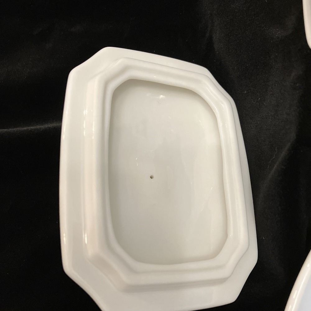 VTG Croscill Blue Wren Floral Lattice Bathroom 3 Pc Ceramic Vanity Rare Pattern - Picture 13 of 16
